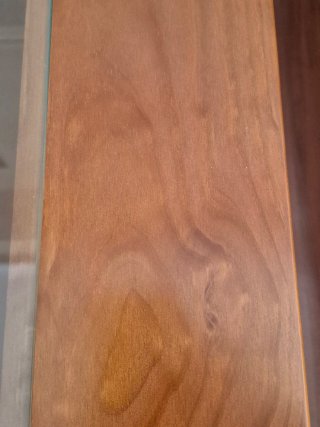 Mesa auxiliar madera y cristal salón