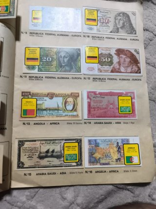 Colección Billetes del Mundo Álbum Cromos