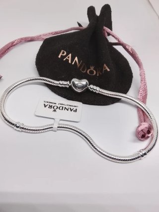 Pulsera Pandora Cierre Corazón Plata 21cm