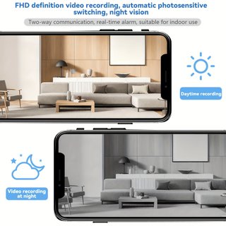 2 Cámaras Seguridad WiFi 360° HD 2.4GHz