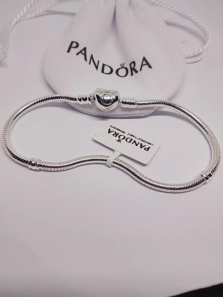 Pulsera Pandora Cierre Corazón Plata 21cm