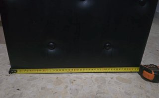 Cabecero polipiel negro capitoné
