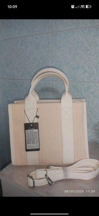 Borsa Linda Beige/Bianco