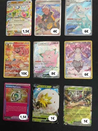 Cartas Pokémon EX/IR/SIR Español, Inglés, Japonés