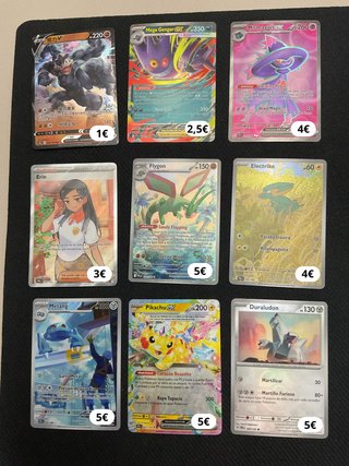 Cartas Pokémon EX/IR/SIR Español, Inglés, Japonés