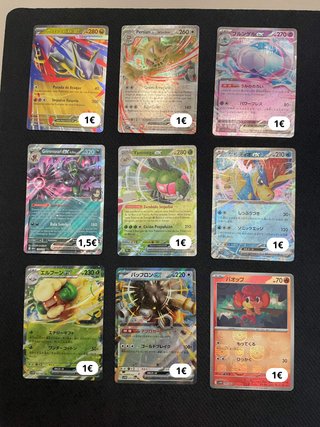 Cartas Pokémon EX/IR/SIR Español, Inglés, Japonés