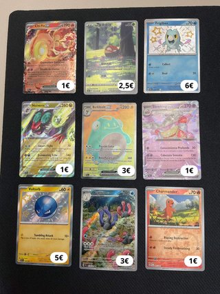 Cartas Pokémon EX/IR/SIR Español, Inglés, Japonés