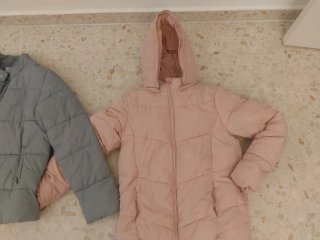 Giacche rosa e grigie per bambina