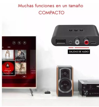 2 unidades Adaptador Receptor Audio Bluetooth NFC