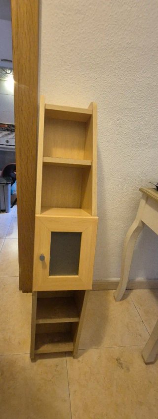 Mueble de baño madera y cristal
