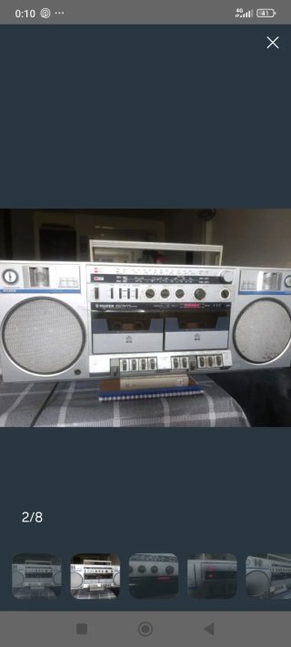 Boombox Fisher Doble Cassette Radio
