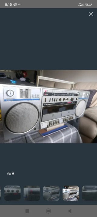 Boombox Fisher Doble Cassette Radio