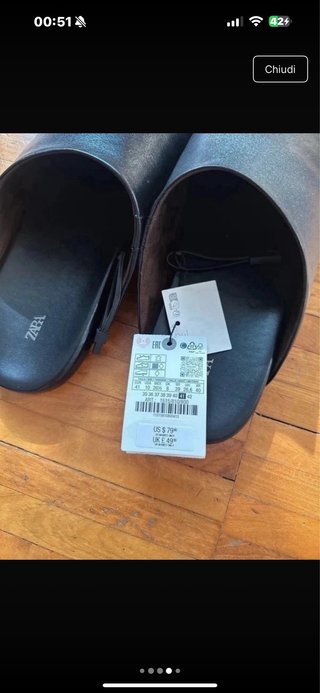 Sabot Zara in pelle nuovi con cartellino
