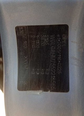 Llanta opel 445589 7 j x 17 h2 et35 zafira b cosmo