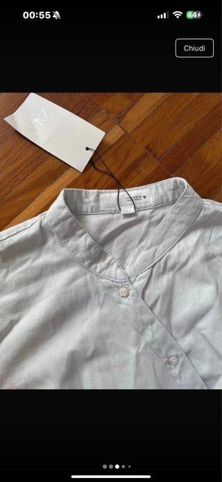Zara Top Stile Giappone Bianco Taglia S
