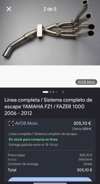 Colectores Escape Yamaha FZ1 / R1