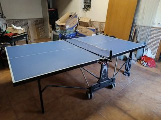 Mesa de ping pong azul