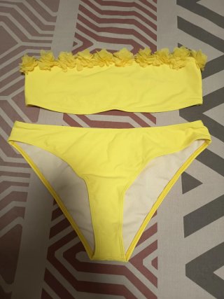 Bañador bikini amarillo mujer