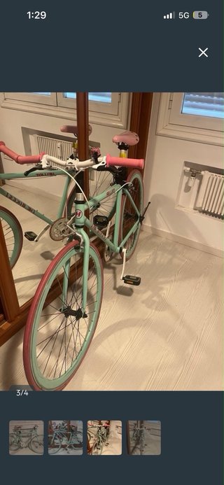 Bici Fixie Mint/Rosa