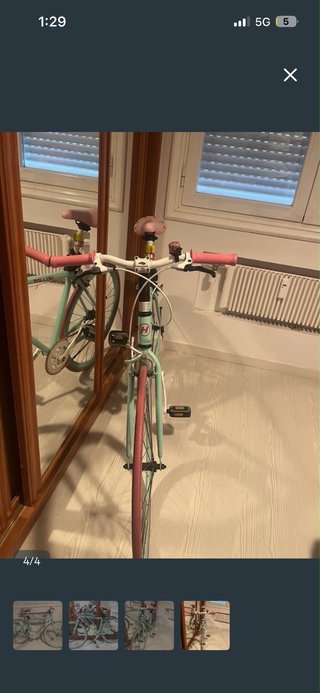 Bici Fixie Mint/Rosa