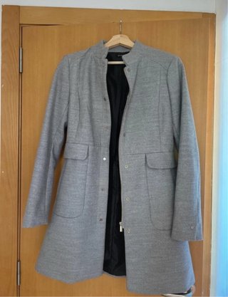 Abrigo paño gris talla S
