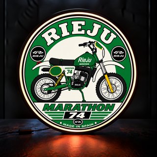 Cartel luminoso RIEJU MARATHON 74 moto clásica