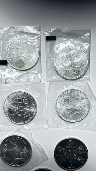 Lote 5 monedas conmemorativas 2000 PTAS lote
