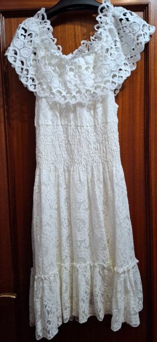 Vestido Ibicenco Blanco Talla Única