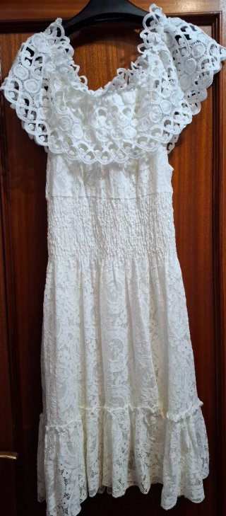 Vestido Ibicenco Blanco Talla Única