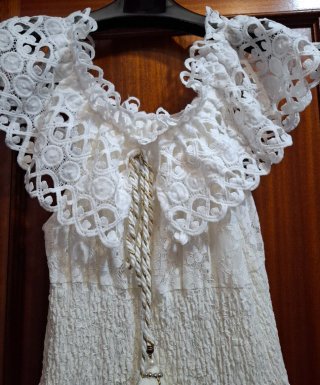 Vestido Ibicenco Blanco Talla Única