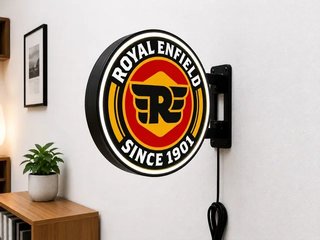 Cartel Luminoso Royal Enfield Clásico