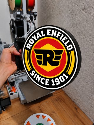 Cartel Luminoso Royal Enfield Clásico