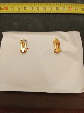 Pendientes Aro Bisutería Dorados Naranja