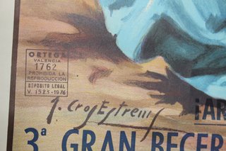 16. Cartel Corrida de Toros Zaragoza Septiembre 1981.