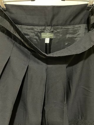 Falda Roberto Verino Negra Bordado Terciopelo Tall