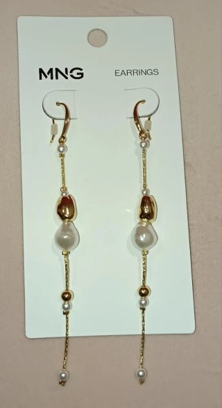 Pendientes largos perla Mango NUEVOS nueva colecci