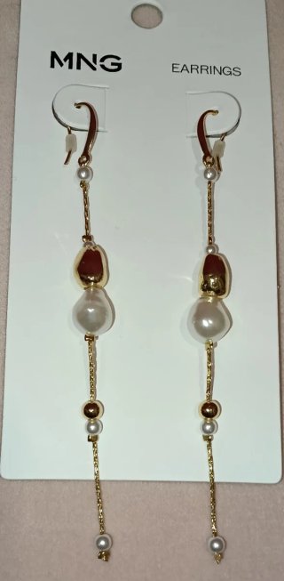 Pendientes largos perla Mango NUEVOS nueva colecci