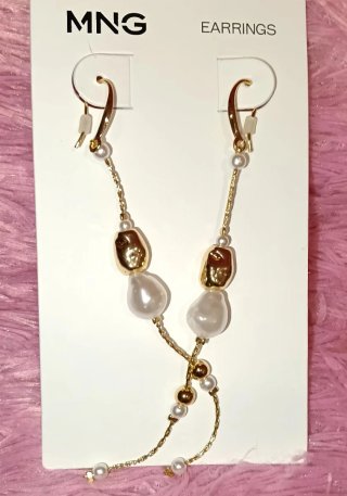 Pendientes largos perla Mango NUEVOS nueva colecci