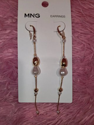 Pendientes largos perla Mango NUEVOS nueva colecci