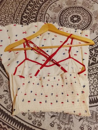 Vestido blanco verano estampado