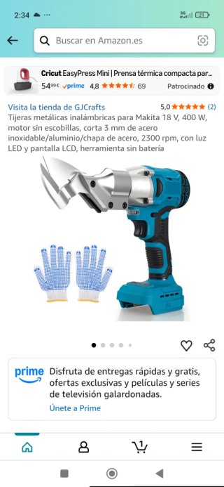 Tijeras Inalámbricas Makita 18V 400W