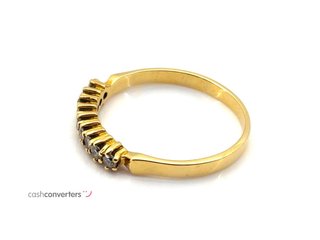 anillo oro 18k con piedra con diamante