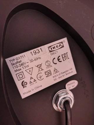 Lámpara de pie Ikea Skaftet Luftmassa
