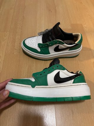 Zapatillas Jordan Mujer Plataforma Verde Blanco