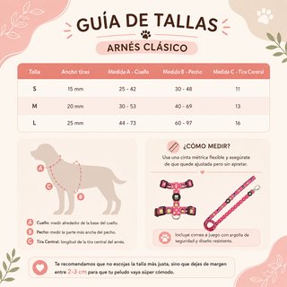 Pack Arnés + Correa Dogtella Clásico Rosa