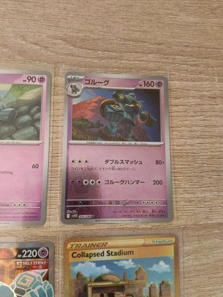 Set Cartas Pokémon colapsed stadium Golurk Golett