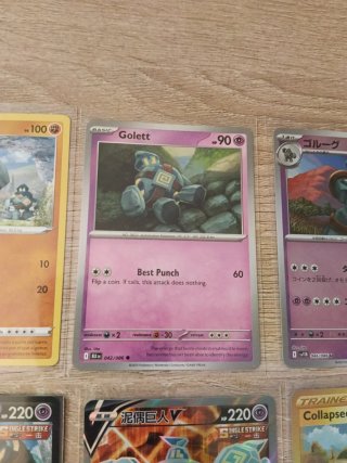 Set Cartas Pokémon colapsed stadium Golurk Golett