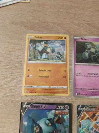 Set Cartas Pokémon colapsed stadium Golurk Golett