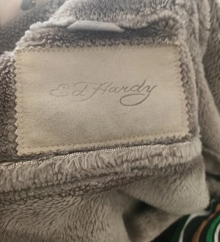 Abrigo Ed Hardy Gris Talla M