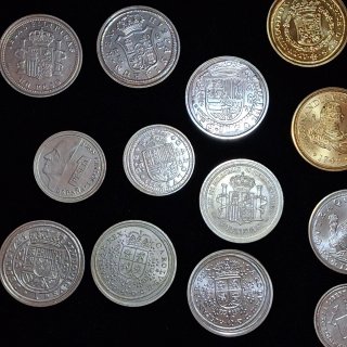 Lote Reproducciones FNMT plata y baño oro